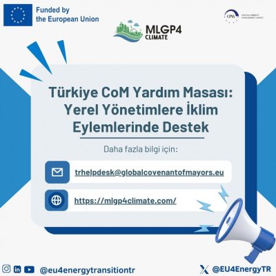 Türkiye’deki CoM Belediyeleri için Değerli MLGP4Climate Platformu: Türkiye CoM Yardım Masası!